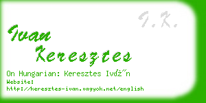 ivan keresztes business card
